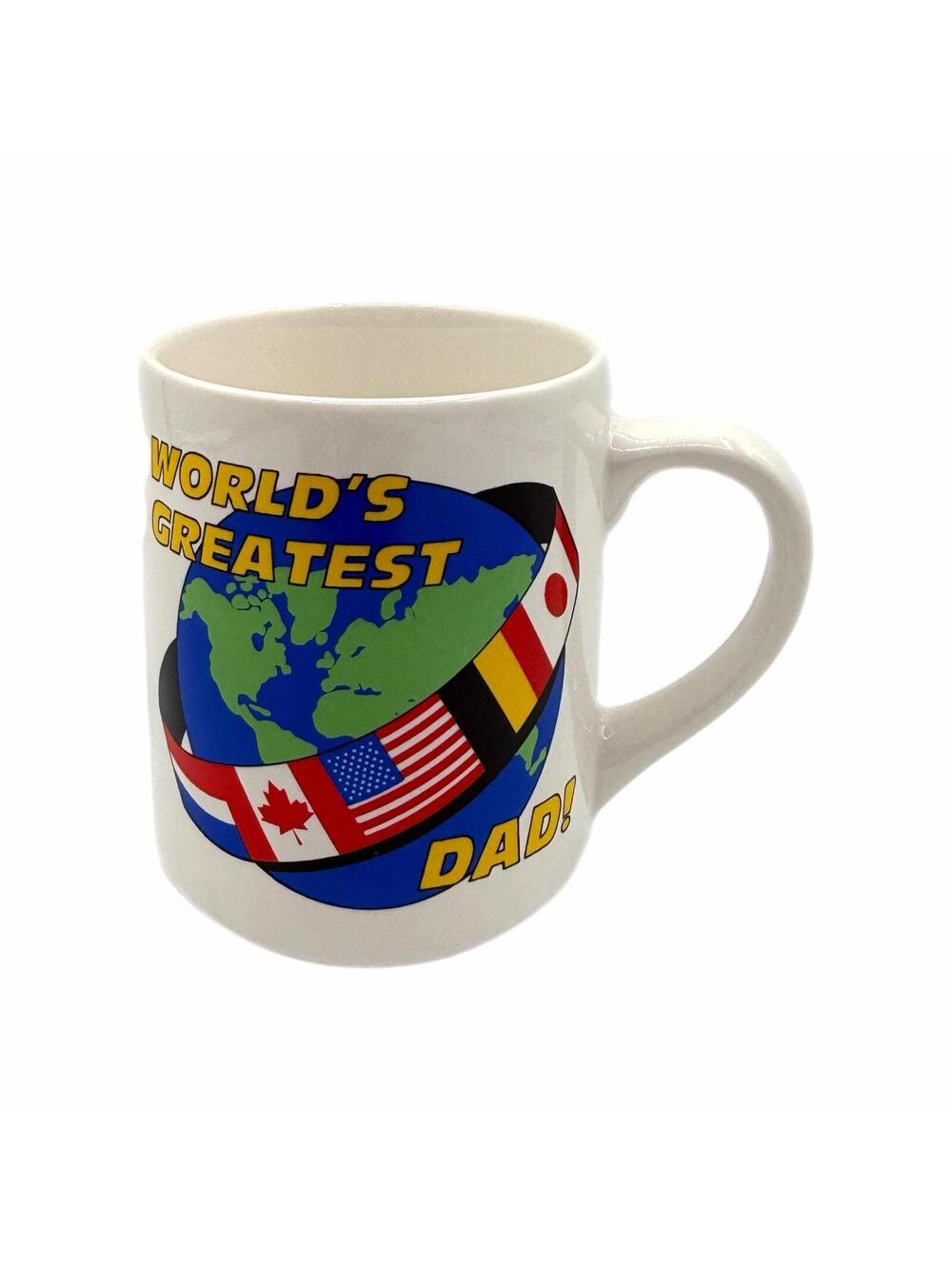World’s Greatest Dad Coffee Mug – International Flag – Globe - Collectible